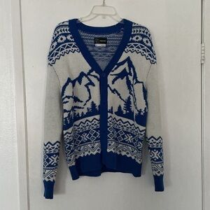 H&M Nordic Blue and White Cardigan